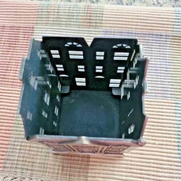 Unique Metal Copper Color Candle Holder ~ Architectural House Building Design - Picture 5 of 6